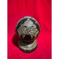 ราคา กะลาตาเดียวแกะสลักลายพระราหูลงสีทอง งานแกะสลักมือ (50355740394)