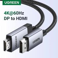 ราคา Ugreen DisplayPort to HDMI Cable 4K 60Hz DP to HDMI Cable Display Port Male to HDMI Male Adapter For HDTV Projector (27055967711)