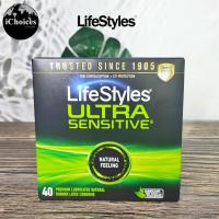 ราคา [Lifestyles] Ultra Sensitive Natural Feeling, Size 53 mm. 40 Condoms ถุงยางอนามัยผิวเรียบ คอนดอมแบบบางพิเศษ (15693595060)