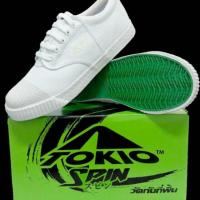 ราคา วัดกันที่พื้น รองเท้านักเรียนใหม่ล่าสุด Tokio Spin ผ้าใบสีขาว (86605399)