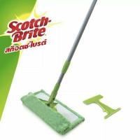 ราคา 3M Scotch-Brite สก๊อตช์-ไบรต์ ม็อบดันฝุ่น ผ้าไมโครไฟเบอร์ (ด้าม+ผ้า+ที่ปาดผง) (21891494336)