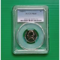 ราคา เหรียญเกรด PCGS PR68 -Jefferson 5 Cent Nickel Proof 1968-S (16292296969)