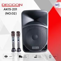 ราคา DECCON AK15-201 NO.02 ตู้ลำโพง ล้อลาก 15 นิ้ว แอมป์ในตัว มี บลูทูธ อัดเสียงได้ พร้อม ไมค์ลอย 2 ตัว ลำโพง AK15201 2 (22283758980)