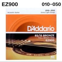 ราคา สายกีต้าร์โปร่ง D'Addario รุ่นEZ900 เบอร์10 มาตรฐาน 6 เส้น ครบเซ็ต (29185942407)