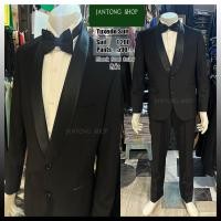 ราคา Jantong Shop สูทผู้ชายเข้ารูป สูททักซิโด้ เสื้อสูททักซิโด้ เสื้อสูทผู้ชายสีดำ Tuxedo รุ่น 2 กระดุม (ตัดความยาวปลายขากา (50201119202)
