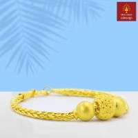 ราคา MTSGOLD สร้อยข้อมือ 1 บาท สี่เสาปะคำขนแมวคั่นปะคำฉลุ 20-8629 (11943962857)