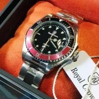 ราคา Royal Crown นาฬิกาข้อมือผู้หญิง สายสแตนเลส รุ่น 3663L สี Black/Silver (6760582584)