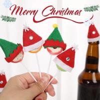 ราคา 10pcs Christmas หมวกคริสมาสต์จิ๋ว หมวกอมยิ้ม DIY mini หมวกคริสมาสต์ ฝาขวดไวน์ ชุดลูกกวาด คริสมาสต์ (26070551139)