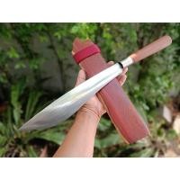 ราคา มีดซุย มีดเหน็บ อีเหน็บ E-nep มีดควาญ มาเชเต้ มีดลาบ เหน็บม้ง มีดเดินป่า มีดแคมป์ ใบ 12.4” ตีร้อน ด้าม-ฝักไม้ชิงชันสวย (16888375770)