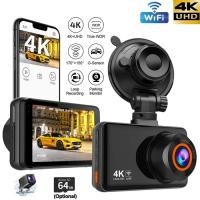 ราคา Dash Cam for Cars 4K Front and Rear Camera Car Dvr WIFI Car Camera for Vehicle Video Recorder Rear (57854566749)