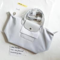 ราคา SALE!! (แท้ 100% จาก KingPower) สีใหม่ล่าสุด 2018!! LONGCHAMP NEO Size S สี Silver พร้อมสายสะพายข้าง (783063713)