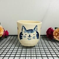 ราคา แก้วดินเผาญี่ปุ่น ลายน้องแมว ขนาดใหญ่ มือสอง จากญี่ปุ่น (29150433300)