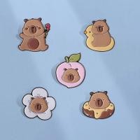 ราคา เข็มกลัดเคลือบ Pin ลายพีช Capybara แบบน่ารัก Kawaii เหมาะสำหรับของขวัญและอุปกรณ์เสริมการ์ตูน (46203508395)
