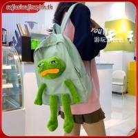 ราคา Yunhi กระเป๋าเป้สะพายหลัง ผ้าแคนวาส ขนาดใหญ่ จุของได้เยอะ ลายการ์ตูนกบน่ารัก ที่ทนทาน เหมาะกับการเดินทาง สําหรับนักเรียน (29185685643)