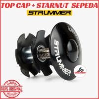 ราคา หมวกด้านบน Starnut Anchor ชุดหูฟังจักรยาน Strummer สีดํา Stem Top Bolt Cover Oversize 28.6 มม. (48352628600)