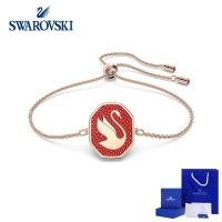 ราคา Swarovski Signum สไตล์ใหม่ Rose Gold Red Swan สร้อยข้อมือสุภาพสตรีแฟชั่น Classy Elegant High-End ปร (28675422370)