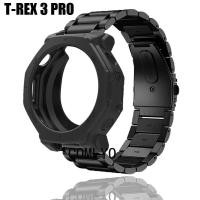 ราคา For Amazfit T-rex 3 Pro 48mm กรณีสมาร์ทสายนาฬิกากันชนป้องกันปกอ่อนสแตนเลสโลหะวงสายรัดข้อมือ (55850829708)