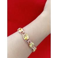 ราคา #สร้อยข้อมือนาคแท้พลอยสีบุษราคัม (18676053994)