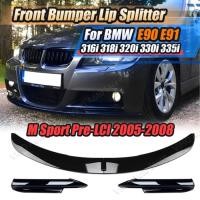 ราคา Car Front Bumper Lip Splitter Body Kits For BMW 3 Series E90 E91 M-Tech Sedan 4 Door 320i 330i 2005 (55954648849)