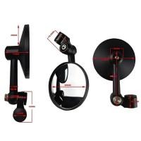 ราคา กระจกปลายแฮนด์แบบแบน CNC พับได้ กระจกปลายแฮนด์ทรงกลม กระจกปลายแฮนด์แบบตกแต่ง ชุด 2 ชิ้น (51051233482)