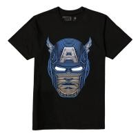 ราคา เสื้อยืดกัปตันอเมริกา มาร์เวล Captain America T shirts ลิขสิทธิ์แท้ รุ่น MVH259 สีดำ Supercomics (17627230451)