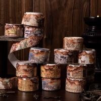 ราคา Vintage เก่า Burned Washi เทป Retro ศิลปะเทปกาวตกแต่ง Masking เทปชุดสําหรับหัตถกรรมเด็กสมุดภาพ DIY ห่อของขวัญ (48755864185)