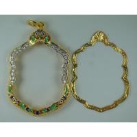 ราคา งานกรอบเงินแท้ ( มือหนึ่ง ) ชุบทองแท้ ใส่เหรียญ เสมา หลวงปู่ทิม หรือขนาดไกล้เคียง ยกซุ้ม หัวสิงห์ ฝังเพชร CZ ข้างเกลียว (43776039524)