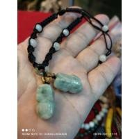 ราคา ข้อมือเชือกถักปี่เซียะหยกเขียว เกรดA หรือ #ผีซิว #วัตถุมงคลเรียกทรัพย์ (797554090)