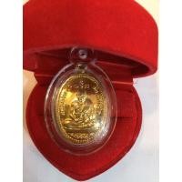 ราคา #0238 เหรียญหลวงพ่ออี๋ วัดสัตหีบ จ.ชลบุรี ปี 2537 เนื้อกะไหล่ทอง (22802909796)