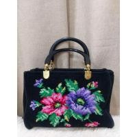 ราคา Feiler Germany Vintage Handbag แบรนด์แท้ กระเป๋าทรงถือมือสอง ผ้าทอ (24770674251)