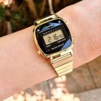 ราคา นาฬิกา Casio รุ่น LA670WGED-1DF นาฬิกาผู้หญิงสไตล์เรโทร สีทอง หน้าปัดตกแต่งด้วยเพชรแท้- สินค้าของแท้ 100% รับประกัน 1 ปี (5922797104)