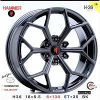 ราคา ล้อแม็กซ์ HAMMER​ H36ขอบ18​ 6รู130กว้าง8.5นิ้ว ET35ล้อแม็กซ์ งานคุณภาพแข็งแรงล้อ​แม็กซ์​ในเครือ​เลนโซ่(ราคา4ล้อ) (40174947917)