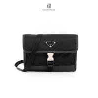 ราคา [ของแท้] PRADA MESSENGER 2ZH108 BLACK NYLON SHW MICROCHIP มีใบรับประกัน ตรวจสอบได้ทุกใบ ✅ (55603817201)