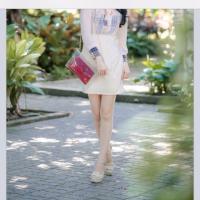 ราคา ชุดเดรสสั้นสีเบจ ลายBurberry (1198950931)