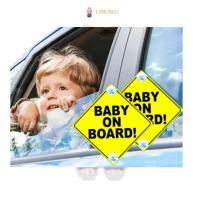 ราคา Labuu Baby On Board Car Sticker Alert Kereta Bayi Baby In Car Children Safety (46854985680)