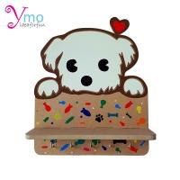 ราคา Key Storage Shelf ชั้นวางของอเนกประสงค์พร้อมที่ห้อยกุญแจหรือห้อยของอื่นๆ Shelf Key ชั้นห้อยกุญแจ Handmade ไม้ Ymo ลายหมา (7325671136)