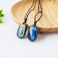 ราคา ข้ามพรมแดนขายร้อนคริสตัลธรรมชาติ ลาบราดอร์ หินหยาบจี้สีฟ้ามูนสโตน ทําเอง สร้อยคอเสื้อกันหนาวโซ่จี้ขายส่ง (56904706325)