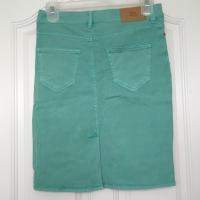 ราคา ไซส์M FOX Denim กระโปรงยีนส์ผ้ายืด สีเขียว (1134574523)