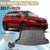 ราคา for Skoda Karoq NU7 5-seat 2017~2023 2022 2021 Car Trunk Floor Mats Liner Waterproof Carpet Storage Pad EVA Material Acc (29034520278)