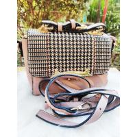 ราคา กระเป๋ามือสอง สีชมพูกะปิ อะไหล่ทอง สวยน่ารัก (5578900196)