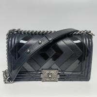 ราคา CO230300940 Chanel/ Boy Black Caviar Ruthenium Hardware 10 (24650098080)