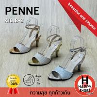 ราคา [เพนเน่แท้100%ไซส์35-39ส้น 3 นิ้ว] PENNE รองเท้ากากเพชรเปิดส้นสูง รองเท้ากากเพชรรัดส้น กากเพชรหัวแหลม รุ่น K1018-2 (26862549289)