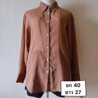 ราคา เสื้อเบลาส์ เสื้อเชิ้ตผู้หญิง แบรนด์ Uniqlo U มือสอง (E0002) (51905321032)