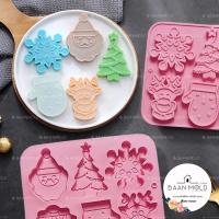 ราคา (พร้อมส่ง) แม่พิมพ์ซิลิโคนสองมิติ พิมพ์ช็อคโกแลต วุ้น เทียนหอม พิมพ์ขนมคริสมาส 6 ช่อง christmas chocolate mold (21995416729)