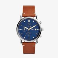 ราคา Fossil นาฬิกาข้อมือผู้ชาย Commuter Blue Dial Brown รุ่น FS5401 (9146398733)