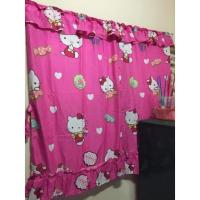 ราคา #ผ้าม่านคิตตี้ม่านหน้าต่างคู่ลายคิตตี้+แถมฟรีลวดขึง‼️‼️ (3458558967)