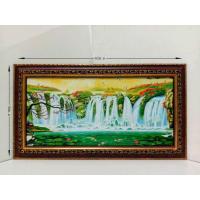 ราคา ภาพมงคล กรอบมงคล รูปน้ำตกปลาคาร์ฟ ขนาดใหญ่กว้าง 34 ซ.ม ยาว 62 ซ.ม พร้อมกรอบไม้โพลีสีทอง กรอบรูปมงคล รูปน้ำตกปลาคาร์ฟ (11553992116)