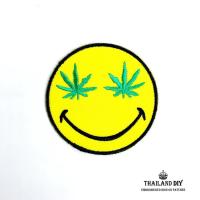 ราคา ตัวรีดติดเสื้อ ลายหน้ายิ้ม ตาลาย กัญชา สายเขียว Ganja Eyes wop Patch งานปัก DIY ตัวรีด อาร์ม ติดเสื้อ กระเป๋า ยิ้ม สี (8567282821)