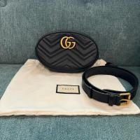 ราคา GUCCI GG Marmont belt bag 85 ขนาด 9“ แท้ มือสอง สภาพสวย(มีตำหนิด้านในเลอะลิป) (25303106183)
