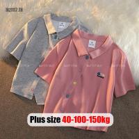 ราคา Plus size เสื้อผ้าสาวอวบ❤ เสื้อยืดสาวอวบอ้วน ไซส์ใหญ่ ผู้หญิง เสื้อยืดโปโล ทรงหลวม แขนสั้น คอปก แยก ปักลาย ฤดูร้อน สไตล์เกาหลีแฟชั่น (19239492411)